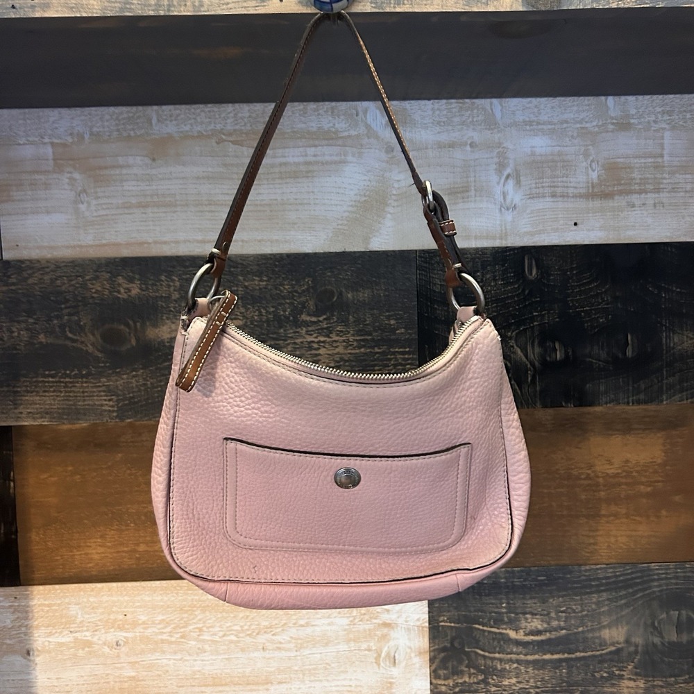 Vintage Coach Chelsea Pink Pebbled Leather Hobo Shoulder Bag F10890 2007